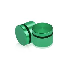 1'' Diameter X 1/2'' Barrel Length, Affordable Aluminum Standoffs, Green Anodized Finish Easy Fasten Standoff (For Inside / Outside use)