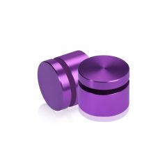 1'' Diameter X 1/2'' Barrel Length, Affordable Aluminum Standoffs, Purple Anodized Finish Easy Fasten Standoff (For Inside / Outside use)