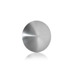 1/4''-20 Gewindekappen Durchmesser: 19 mm, rundes Gewinde: 1/4''", matt gebürsteter Edelstahl inklusive Bolzen L:1.24"