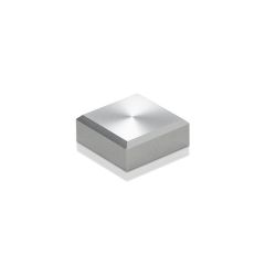 5/16-18 Threaded Square Caps: 3/4'', Height: 3/8'', Clear Anodized Aluminum