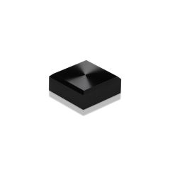 5/16-18 Threaded Square Caps: 3/4'', Height: 3/8'', Black Anodized Aluminum