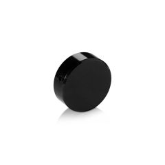 Verschlusskappen Durchmesser: 25 mm, Höhe: 5/16", schwarz eloxiertes Aluminium