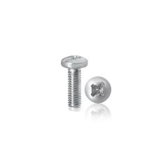 Machine screws, Phillips pan head, Zinc plated steel, 5/16''-18 x 1''