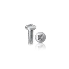 Machine screws, Phillips pan head, Zinc plated steel, 5/16''-18 x 7/8''