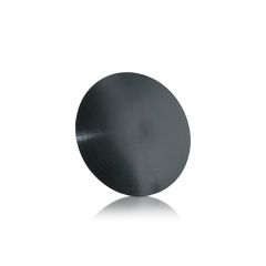 Abgerundete Kappe Durchmesser: 38 mm, Höhe: 1/8", schwarz eloxiertes Aluminium