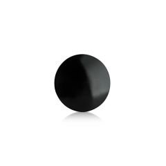 Abgerundete Kappe Durchmesser: 25 mm, Höhe: 1/8", schwarz eloxiertes Aluminium
