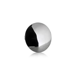 5/16-18 Threaded Rounded Caps Diameter: 1'', Height: 1/8'', Polished Stainless Steel
