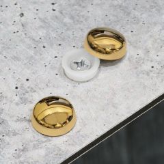 Snap-Cap pour Vis x #6 & #8 - Electroplated Polished Gold