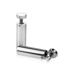 5/8'' Diameter X 2'' Barrel Length, Stainless Steel Polished Finish. Easy Fasten Adjustable Edge Grip Standoff (For Inside Use Only)