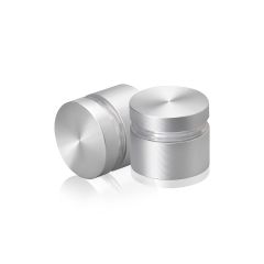 Manipulationssichere Aluminium Flachkopf Abstandhalter, Durchmesser: 25 mm, Abstandhalter: 12 mm, natur eloxiert