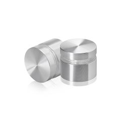 Manipulationssichere Aluminium Flachkopf Abstandhalter, Durchmesser: 25 mm, Abstandhalter: 12 mm, natur eloxiert glänzend