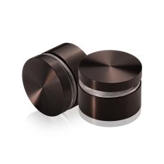 Manipulationssichere Aluminium Flachkopf Abstandhalter, Durchmesser: 30 mm, Abstandhalter: 12 mm, bronze eloxiert