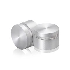 Manipulationssichere Aluminium Flachkopf Abstandhalter, Durchmesser: 30 mm, Abstandhalter: 12 mm, natur eloxiert