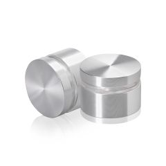 Manipulationssichere Aluminium Flachkopf Abstandhalter, Durchmesser: 30 mm, Abstandhalter: 12 mm, natur eloxiert glänzend