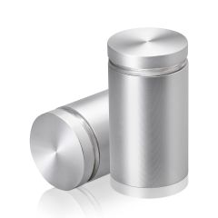 Manipulationssichere Aluminium Flachkopf Abstandhalter, Durchmesser: 30 mm, Abstandhalter: 45 mm, natur eloxiert
