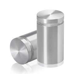 Manipulationssichere Aluminium Flachkopf Abstandhalter, Durchmesser: 30 mm, Abstandhalter: 45 mm, natur eloxiert glänzend