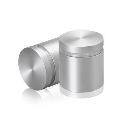 Manipulationssichere Aluminium Flachkopf Abstandhalter, Durchmesser: 30 mm, Abstandhalter: 25 mm, natur eloxiert