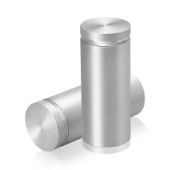 Manipulationssichere Aluminium Flachkopf Abstandhalter, Durchmesser: 30 mm, Abstandhalter: 62 mm, natur eloxiert