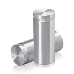 Manipulationssichere Aluminium Flachkopf Abstandhalter, Durchmesser: 30 mm, Abstandhalter: 62 mm, natur eloxiert glänzend