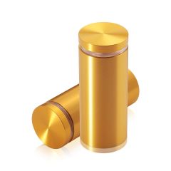 Manipulationssichere Aluminium Flachkopf Abstandhalter, Durchmesser: 30 mm, Abstandhalter: 62 mm, gold eloxiert