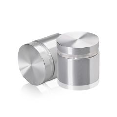 Manipulationssichere Aluminium Flachkopf Abstandhalter, Durchmesser: 30 mm, Abstandhalter: 19 mm, natur eloxiert glänzend