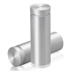 1'' Diameter X 2-1/2'' Barrel Length, Aluminum Flat Head Standoffs, Clear Anodized Finish Easy Fasten Standoff (For Inside / Outside use) Tamper Proof Standoff