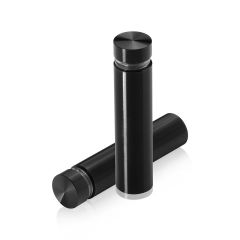 Manipulationssichere Aluminium Flachkopf Abstandhalter, Durchmesser: 12 mm, Abstandhalter: 45 mm, schwarz eloxiert