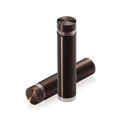 Manipulationssichere Aluminium Flachkopf Abstandhalter, Durchmesser: 12 mm, Abstandhalter: 45 mm, bronze eloxiert
