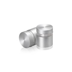 Manipulationssichere Aluminium Flachkopf Abstandhalter, Durchmesser: 19 mm, Abstandhalter: 12 mm, natur eloxiert