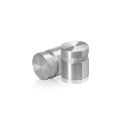 Manipulationssichere Aluminium Flachkopf Abstandhalter, Durchmesser: 19 mm, Abstandhalter: 12 mm, natur eloxiert glänzend