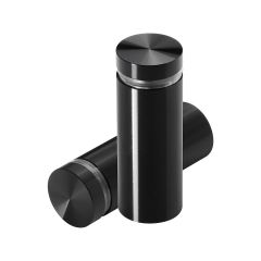 Manipulationssichere Aluminium Flachkopf Abstandhalter, Durchmesser: 19 mm, Abstandhalter: 45 mm, schwarz eloxiert