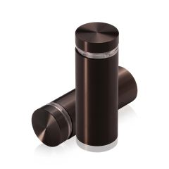 Manipulationssichere Aluminium Flachkopf Abstandhalter, Durchmesser: 19 mm, Abstandhalter: 45 mm, bronze eloxiert