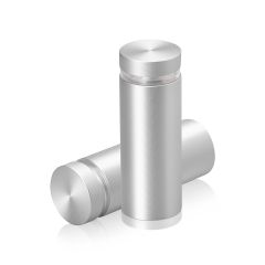 3/4'' Diameter X 1-3/4'' Barrel Length, Aluminum Flat Head Standoffs, Clear Anodized Finish Easy Fasten Standoff (For Inside / Outside use) Tamper Proof Standoff