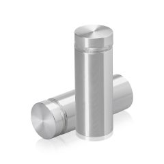 Manipulationssichere Aluminium Flachkopf Abstandhalter, Durchmesser: 19 mm, Abstandhalter: 45 mm, natur eloxiert glänzend