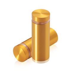 Manipulationssichere Aluminium Flachkopf Abstandhalter, Durchmesser: 19 mm, Abstandhalter: 45 mm, gold eloxiert