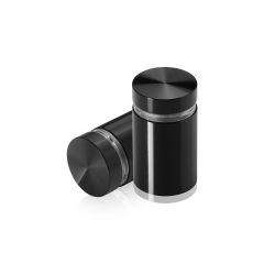 Manipulationssichere Aluminium Flachkopf Abstandhalter, Durchmesser: 19 mm, Abstandhalter: 25 mm, schwarz eloxiert