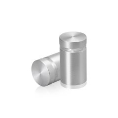 Manipulationssichere Aluminium Flachkopf Abstandhalter, Durchmesser: 19 mm, Abstandhalter: 25 mm, natur eloxiert