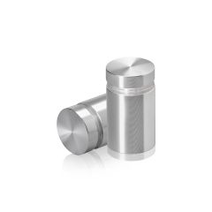 Manipulationssichere Aluminium Flachkopf Abstandhalter, Durchmesser: 19 mm, Abstandhalter: 25 mm, natur eloxiert glänzend