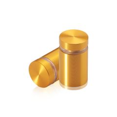 Manipulationssichere Aluminium Flachkopf Abstandhalter, Durchmesser: 19 mm, Abstandhalter: 25 mm, gold eloxiert