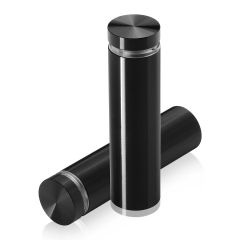 Manipulationssichere Aluminium Flachkopf Abstandhalter, Durchmesser: 19 mm, Abstandhalter: 62 mm, schwarz eloxiert