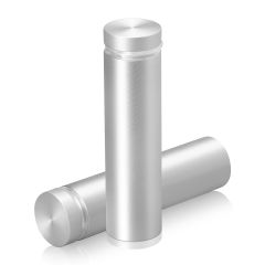 3/4'' Diameter X 2-1/2'' Barrel Length, Aluminum Flat Head Standoffs, Clear Anodized Finish Easy Fasten Standoff (For Inside / Outside use) Tamper Proof Standoff