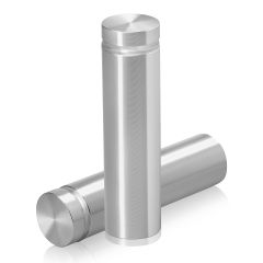 Manipulationssichere Aluminium Flachkopf Abstandhalter, Durchmesser: 19 mm, Abstandhalter: 62 mm, natur eloxiert glänzend