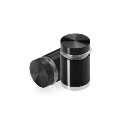 Manipulationssichere Aluminium Flachkopf Abstandhalter, Durchmesser: 19 mm, Abstandhalter: 19 mm, schwarz eloxiert