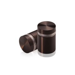 Manipulationssichere Aluminium Flachkopf Abstandhalter, Durchmesser: 19 mm, Abstandhalter: 19 mm, bronze eloxiert
