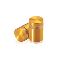 Manipulationssichere Aluminium Flachkopf Abstandhalter, Durchmesser: 19 mm, Abstandhalter: 19 mm, gold eloxiert
