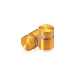 Manipulationssichere Aluminium Flachkopf Abstandhalter, Durchmesser: 16 mm, Abstandhalter: 12 mm, gold eloxiert
