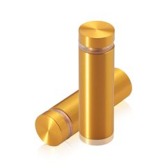 Manipulationssichere Aluminium Flachkopf Abstandhalter, Durchmesser: 16 mm, Abstandhalter: 45 mm, gold eloxiert