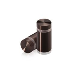 Manipulationssichere Aluminium Flachkopf Abstandhalter, Durchmesser: 16 mm, Abstandhalter: 25 mm, bronze eloxiert