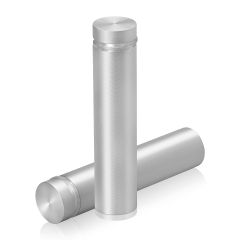 5/8'' Diameter X 2-1/2'' Barrel Length, Aluminum Flat Head Standoffs, Clear Anodized Finish Easy Fasten Standoff (For Inside / Outside use) Tamper Proof Standoff