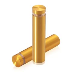 Manipulationssichere Aluminium Flachkopf Abstandhalter, Durchmesser: 16 mm, Abstandhalter: 62 mm, gold eloxiert